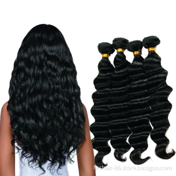 Wholesale 100 brazilian remy hair Aligned cuticle human hair Loose Deep Wave  Hair Extensions